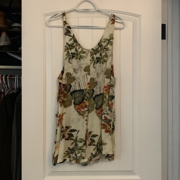 Cupshe Tropical Floral Leaf Print Scoop Neck Romper - Picture 8 of 9